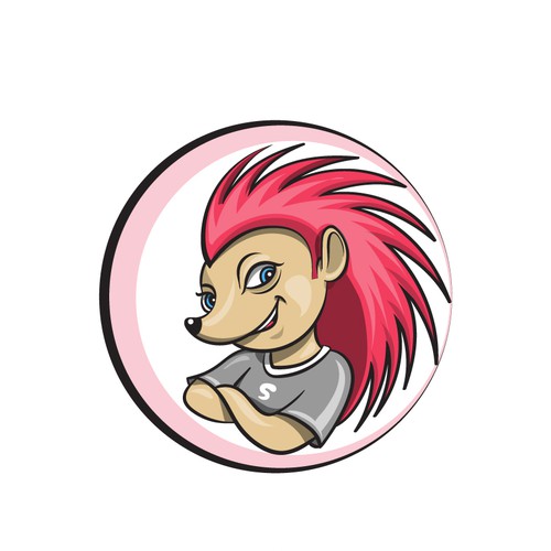 Rad hedgehog mascot