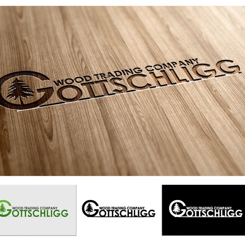 Logo for a wood trading company