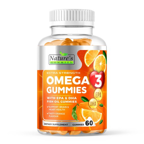 OMEGA 3 GUMMES PACKAIGN DESIGNS
