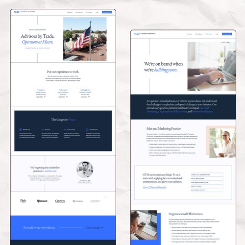 Cosgrove Partners | Squarespace 7.1 Custom Design