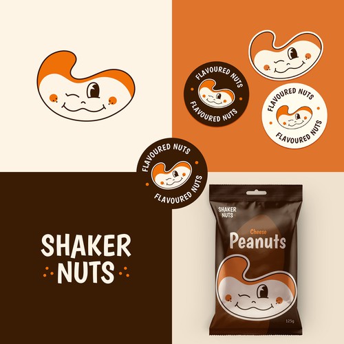 Mascot logo design for Shaker Nuts