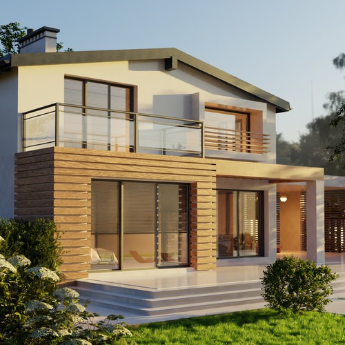 3D render of a residence