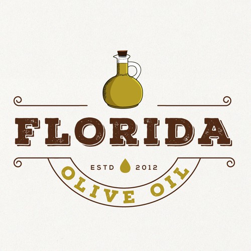 Vintage logo for Florida Olive Oil