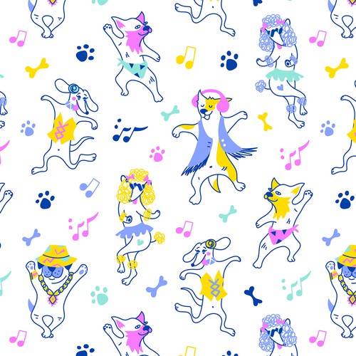 Dog pattern for dog products