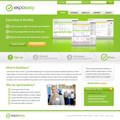 Website, $600 Total –Web-based Tool for Expo Planning