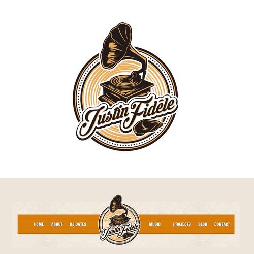 DJ Logo  Vintage with a modern twist