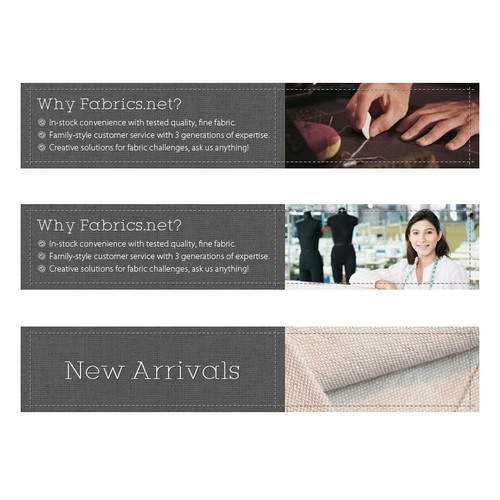 Banner concepts for Fabrics.Net