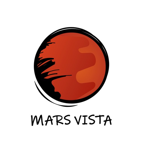 Comic-style Mars Logo