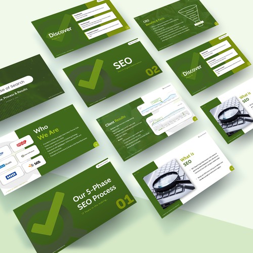 PowerPoint deck template for an SEO Consultancy