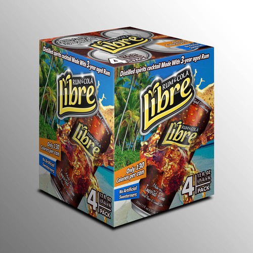 Create a winning design for Libre Rum & Cola's 4-pack wrap to be sold in stores throughout America!