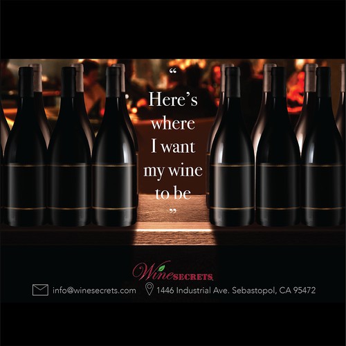 Print ad design for Winesecrets