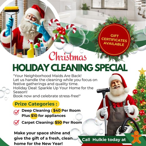 Christmas Holiday Cleaning Service Flyer