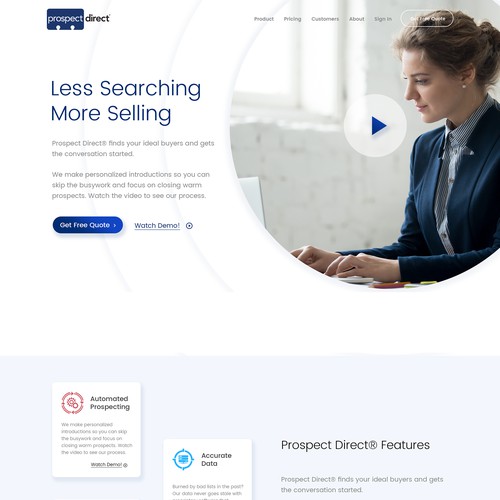 B2B website redesign - updated look to match our great product!