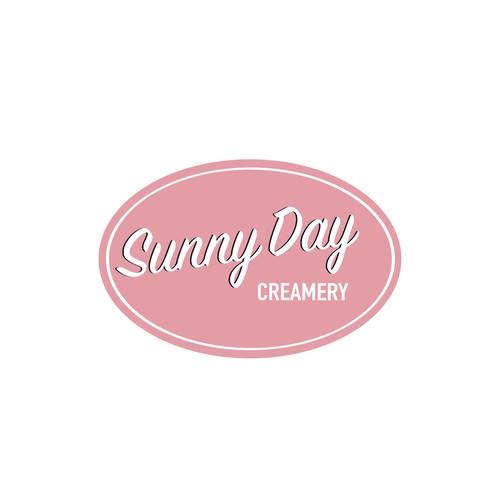 Retro logo for a creamery
