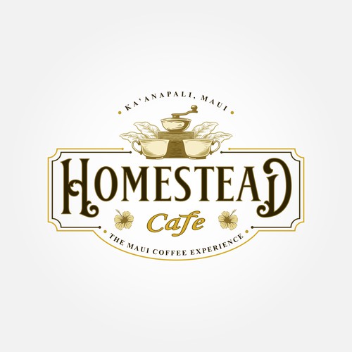 Vintage logo concept for "Homestead Cafe"