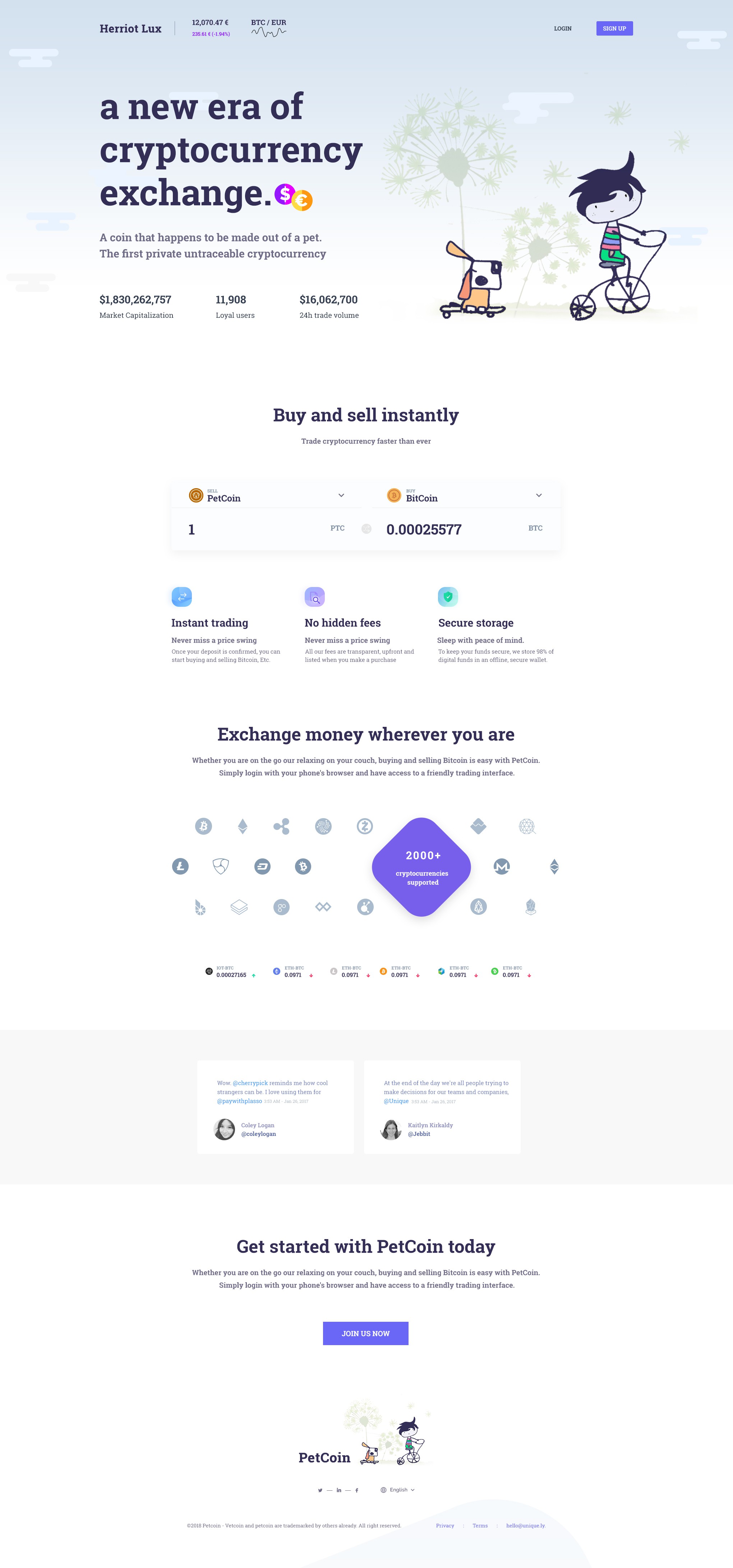 Cryptocurrency website for pets