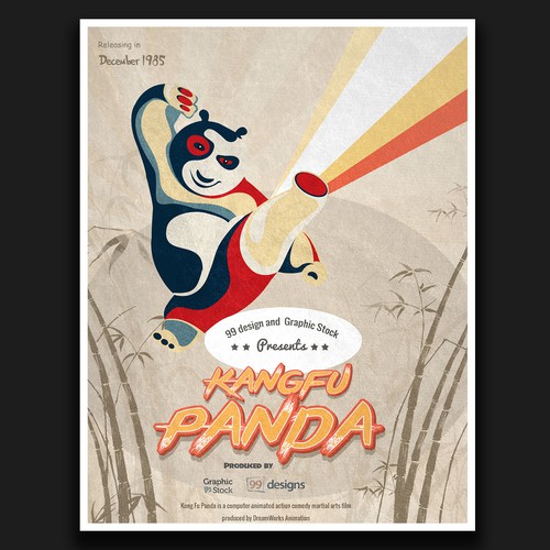 poster of 80's Kungfu Panda movie