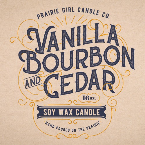wax candle label