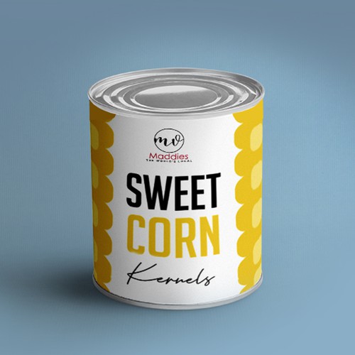 Sweet corn kennels can label