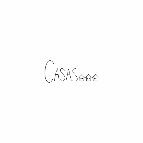 Create a perfectly imperfect hand-drawn logo for Casas!