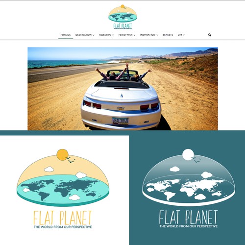 Concept logo for flat planet