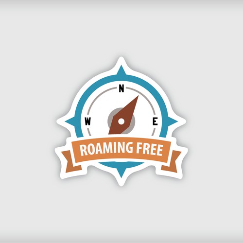 Creative logo for world travelers blog site - Roaming Free