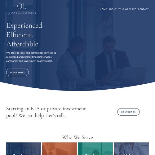 Modern, Colorful Website for Law Firm