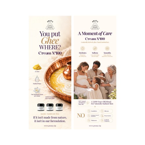 PRANA — Ayurvedic Luxury Skincare Banner Design