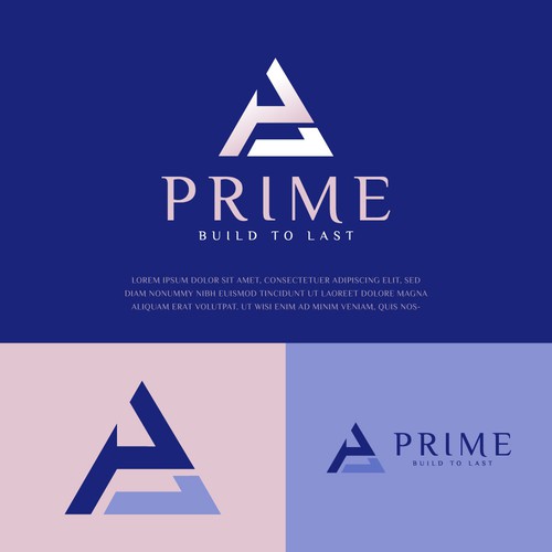 bold and stable (pyramid) logo for a construction company