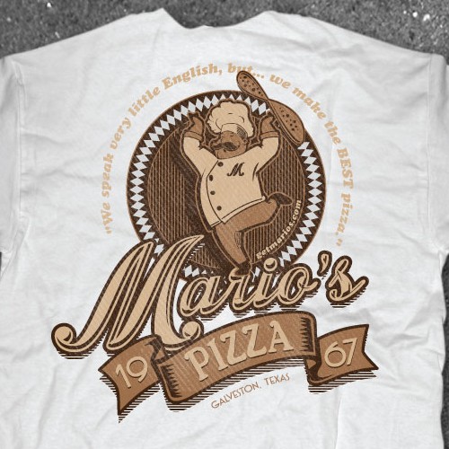 Vintage Shirt design for Pizza Shop