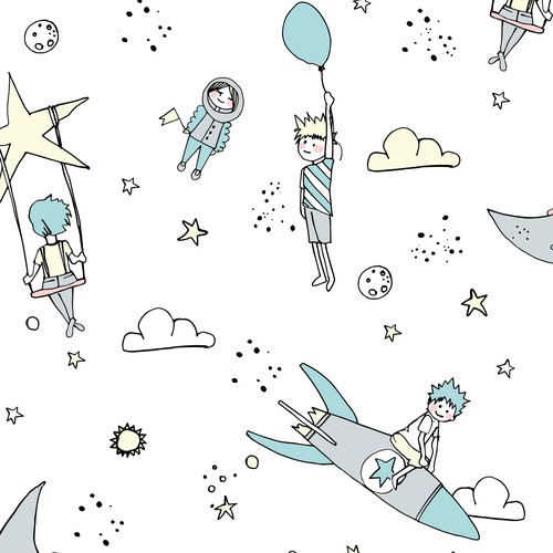 Space pattern for babies