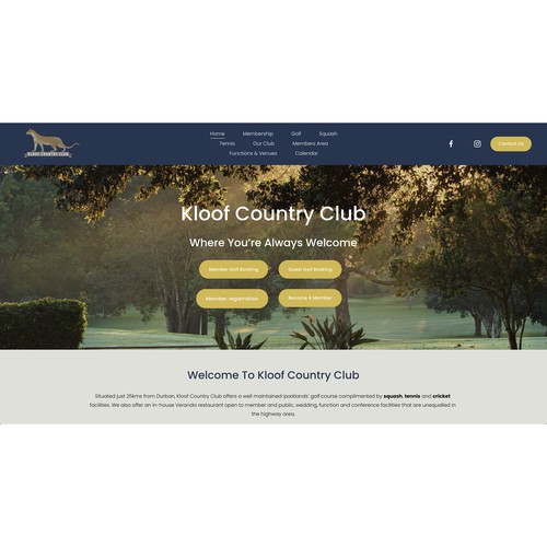 Kloof Country Club Website