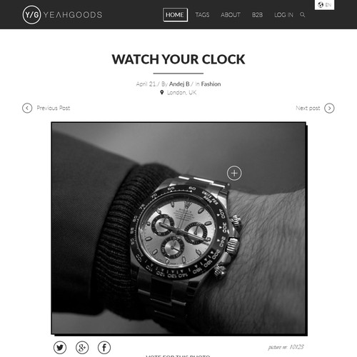 YEAHGOODS - Blog page design