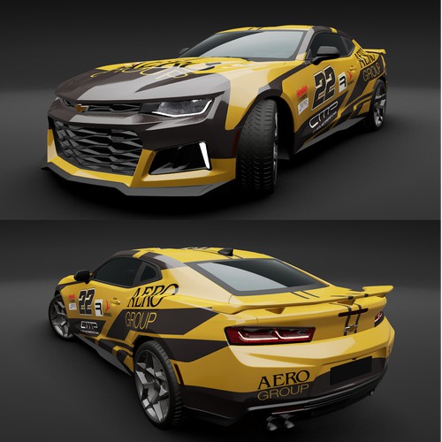 Car wrap design for Cevrolet Camaro