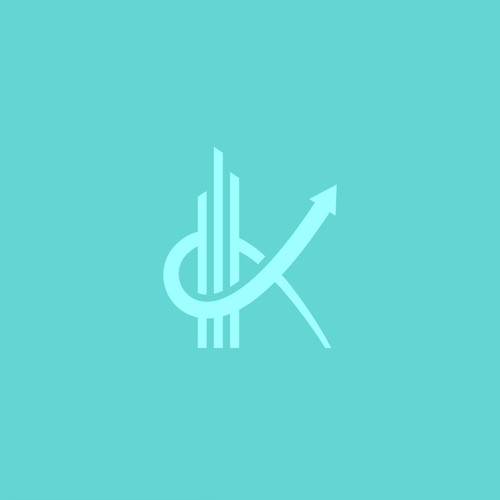 Letter 'K' logo concept combining a building icon