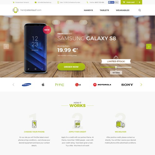 Web Design for a Smartphone Store