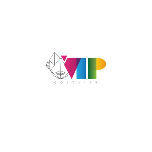 logo concept for vip coloring
