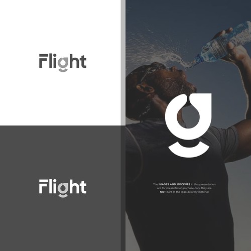 Smart wordmark logo for a premium hydration beverage brand