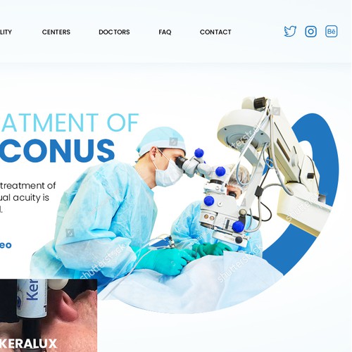 Eye care services website redesign
