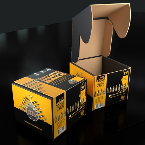 Industrial Packaging for Yellow Nails — Functional & Shelf-Ready Design