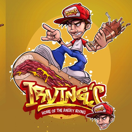 Angry Irving Mascot Design