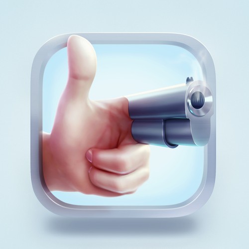 The highly rated GUNFINGER game App Icon design