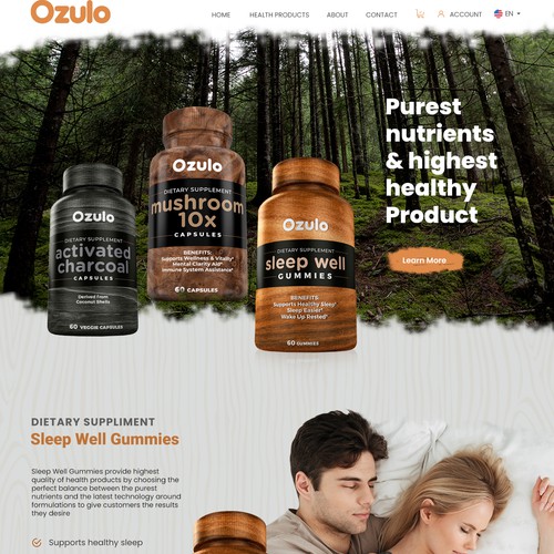 Ozulo Product Landing page