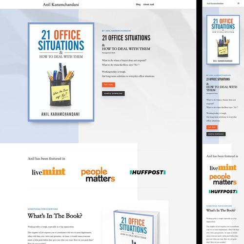 Book Release Landing Page