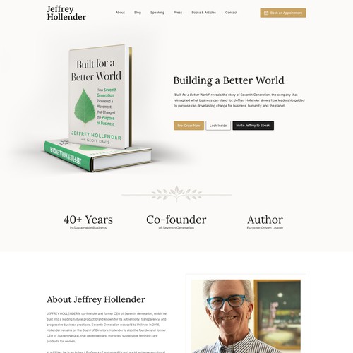 A Custom WordPress Website for Jeffrey Hollender