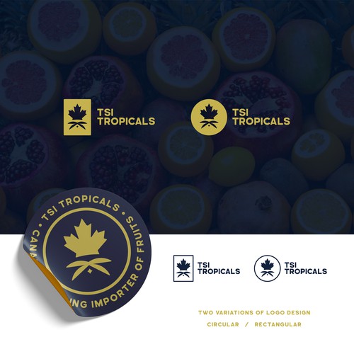 Logo concept for importer of tropical foods.