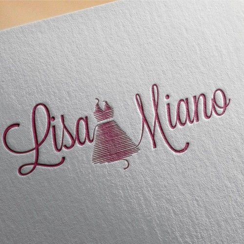 Create an enchantingly feminine clothing 'Lisa Miano' logo with a modern twist
