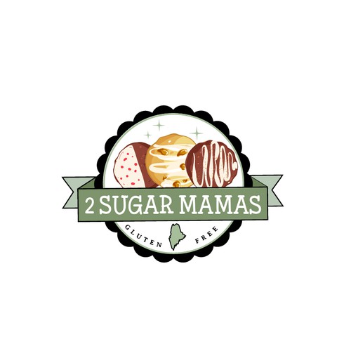 Logo for home bakery that specializes in gluten free gourmet cookies and custom cakes