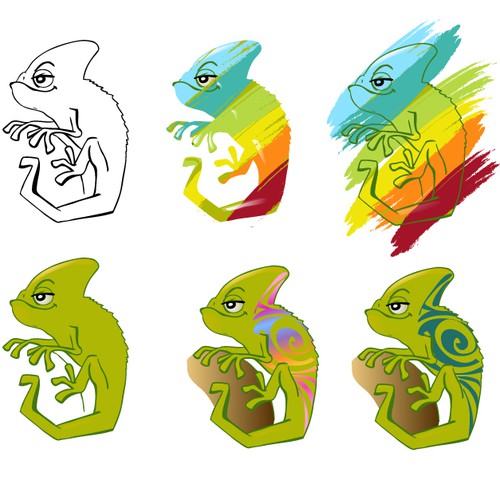  chameleon illustration