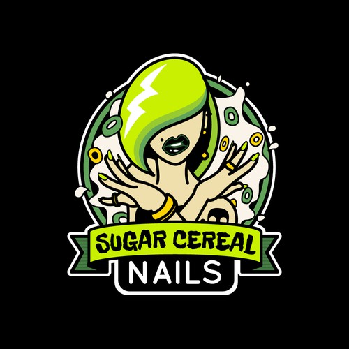 Sugar Cereal Nails Logo 